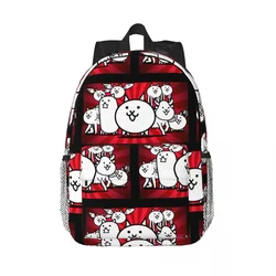 Nyanko Great War Battle Cats Backpacks Teenager Bookbag Casual Children School Bags Laptop Rucksack Shoulder Bag Large Capacity