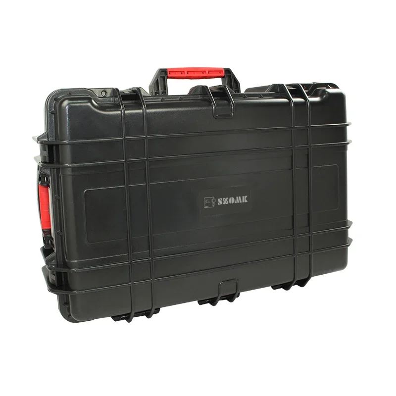 Portable large plastic waterproof handle tool boxes with tools