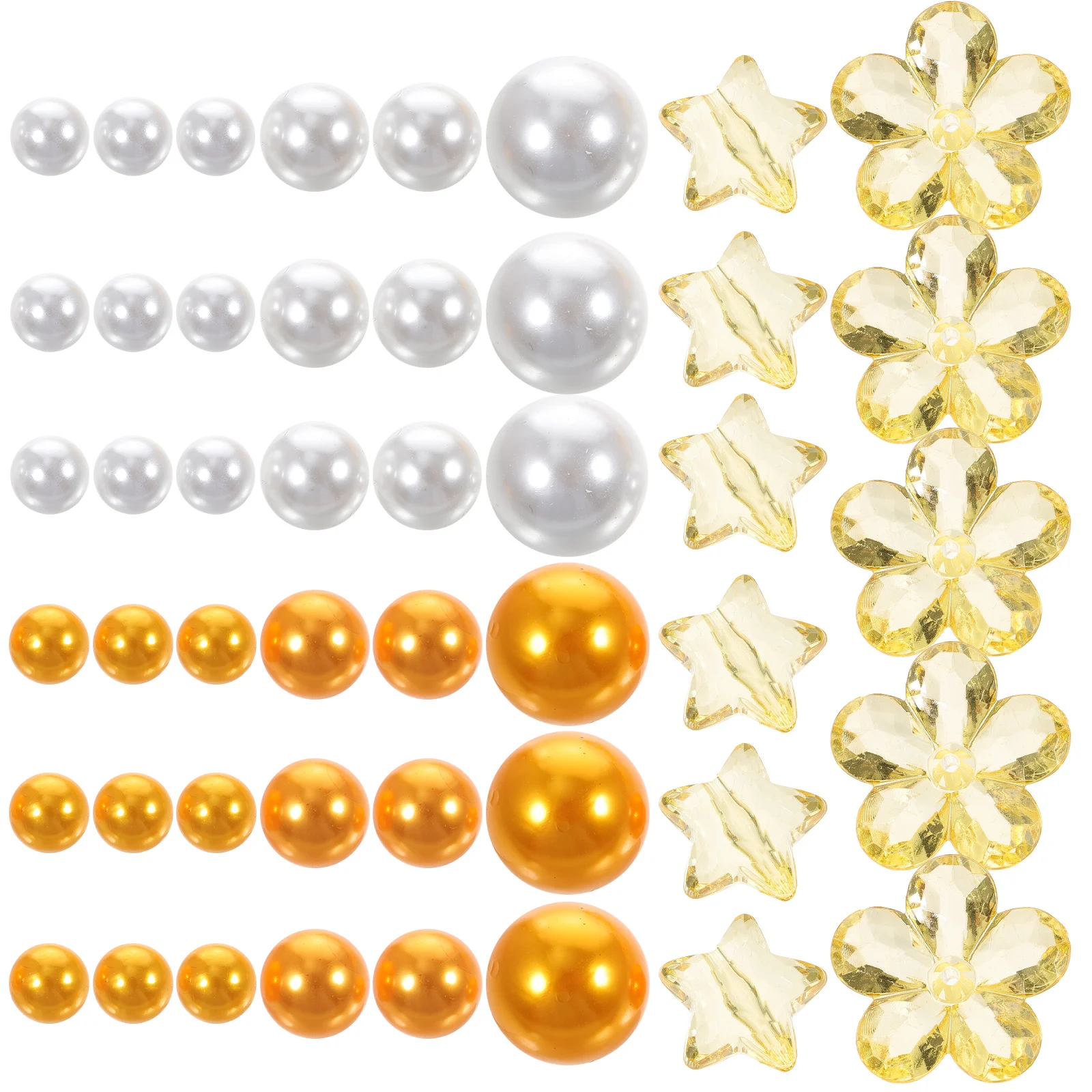 

90pcs Pearl Vase Filler Resin Beads for Decoration Floating Candles Pool Valentines Day Wedding Party Home Office Birthday