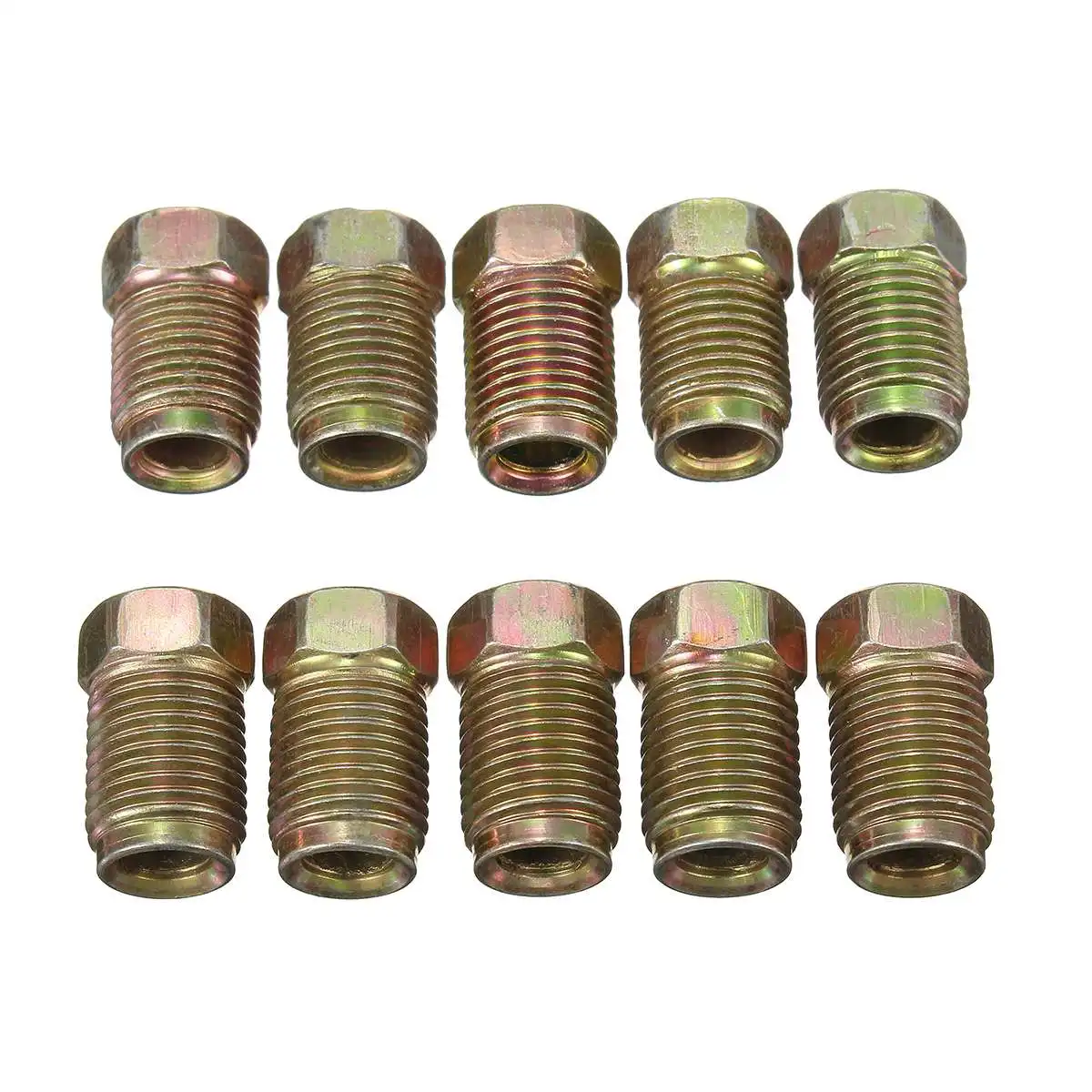 10/20/40pcs 10mmx1mm Male Short Brake Pipe Screw Nuts For 3/16 Inch Brake Hose Tubes