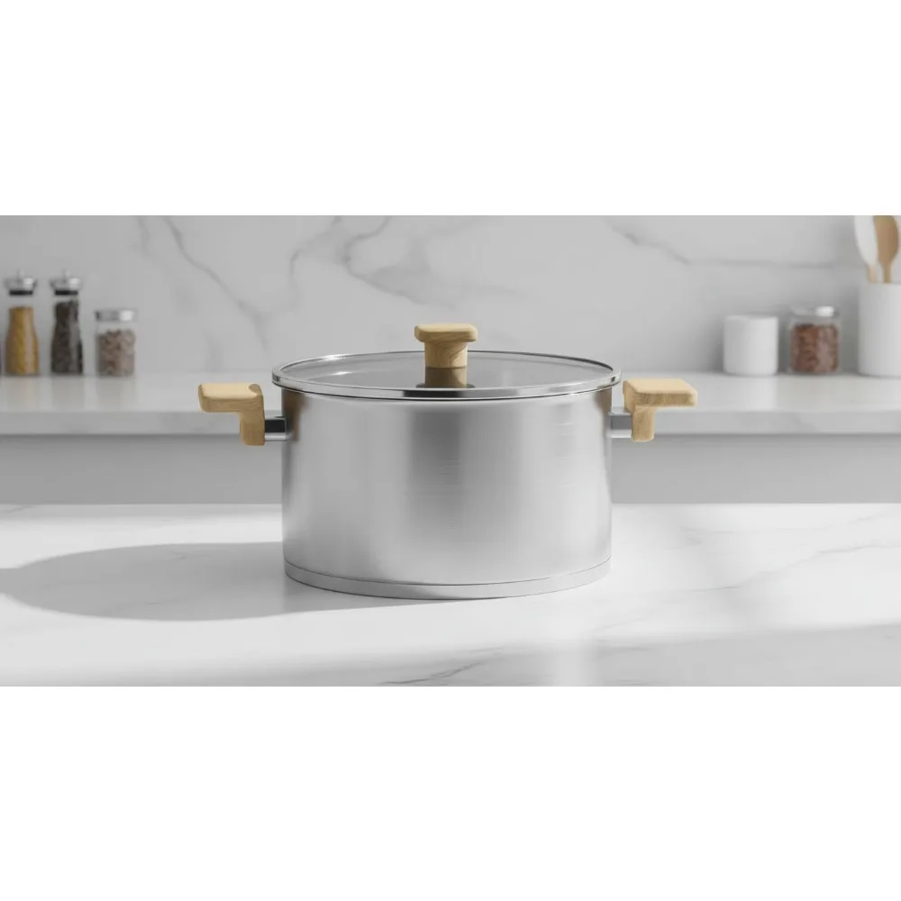 

8-литровая кастрюля из нержавеющей стали — сверхмощная индукционная посуда для макарон, супа и консервирования | Профессиональная кухня