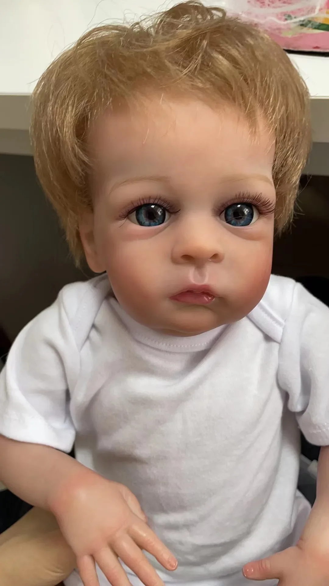 50cm Reborn Dolls Oskar Real Picture Touch Soft 3D Skin Venis Lifelike Rooted Hair Baby Doll  Finished Doll for Children Gift