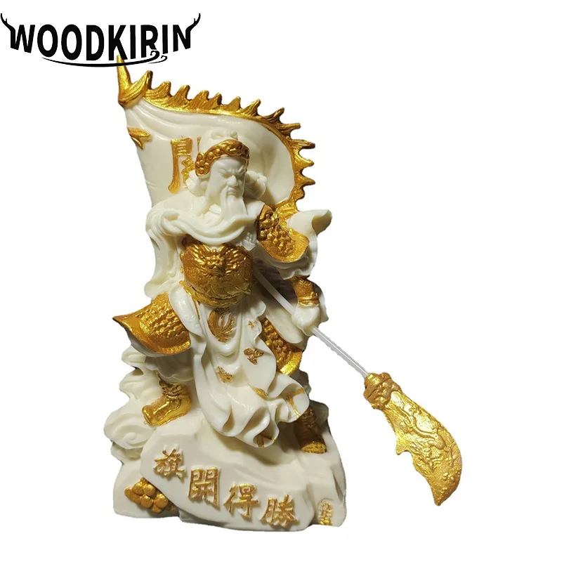 

Resin Guan Gong Characters Statue Buddha Statues of Chinese God of Wealth Luxury Home Room Office Feng Shui Desktop Statue 5.9in