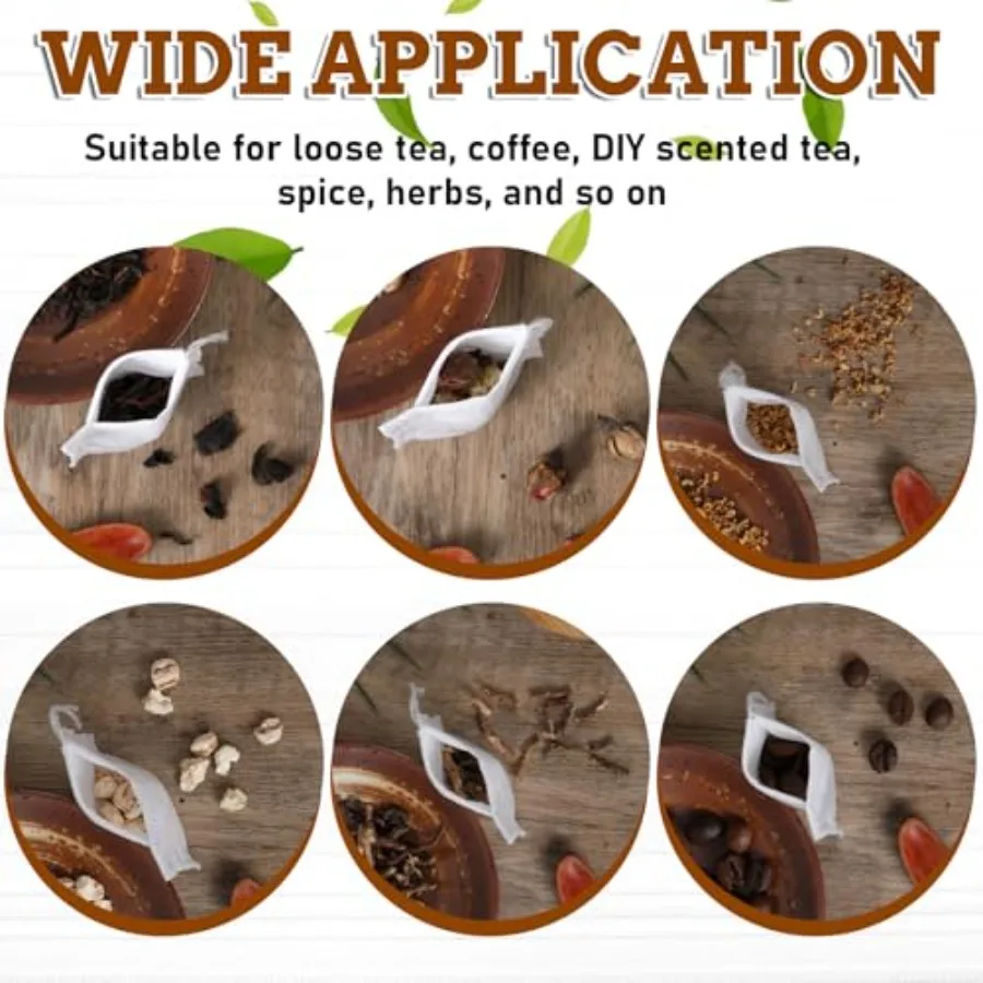 2000 قطعة أكياس تصفية الشاي أكياس تصفية الشاي القابل للتصرف لشاي أوراق فضفاضة الرباط كيس شاي فارغ أكياس القهوة مرشحات السائبة B