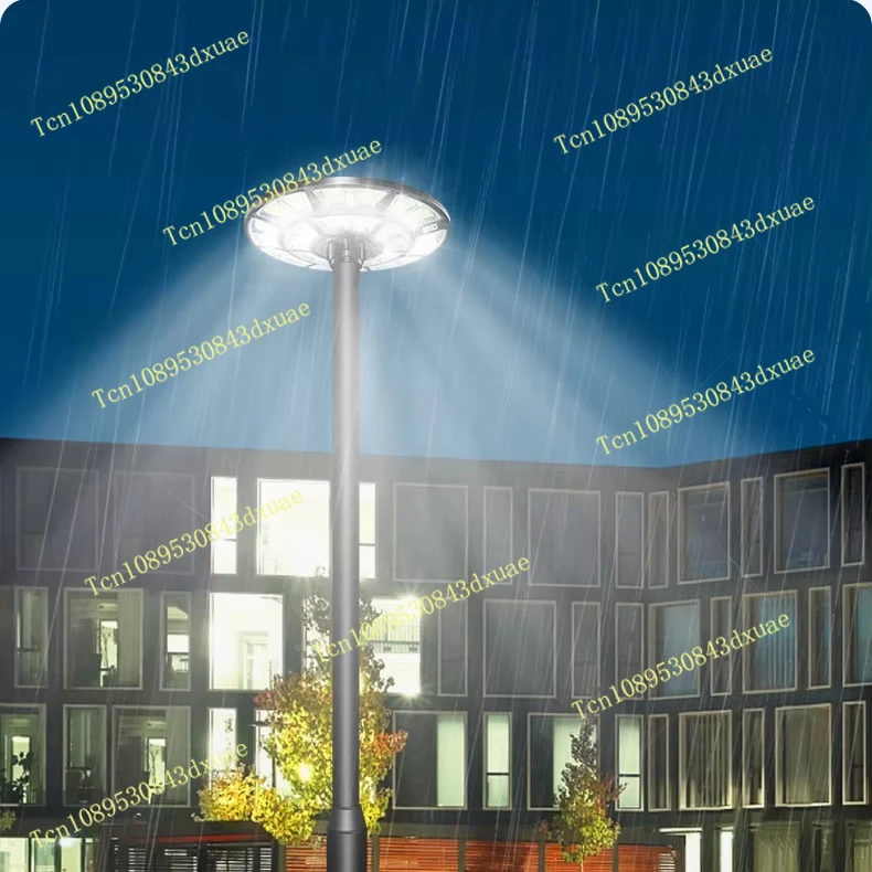 

Outdoor Ip65 Waterproof High Power Round Ufo Post Pole Lamp 800w Solar Street Light for Garden Villa ufo Solar Light