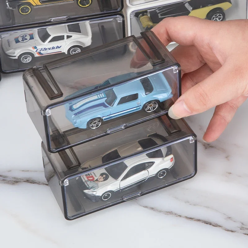 Acrylic Display Box for Hot Wheels Car Diecast 1:64 Storage Box Vehicles Organizer Container Hold Kids Toys for Boys Children