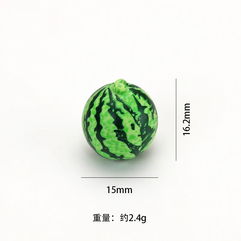3pcs Mini Watermelon Model Melon Fruit Replica Miniature Food Accessory DIY Watermelon Dollhouse Decoration Desktop Ornament