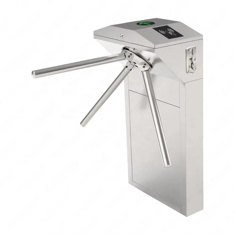 Stainless Steel Public Fee Area Entry Tripod Turnstile Gate Coin Code Card Reader Facial Recognition Access Control