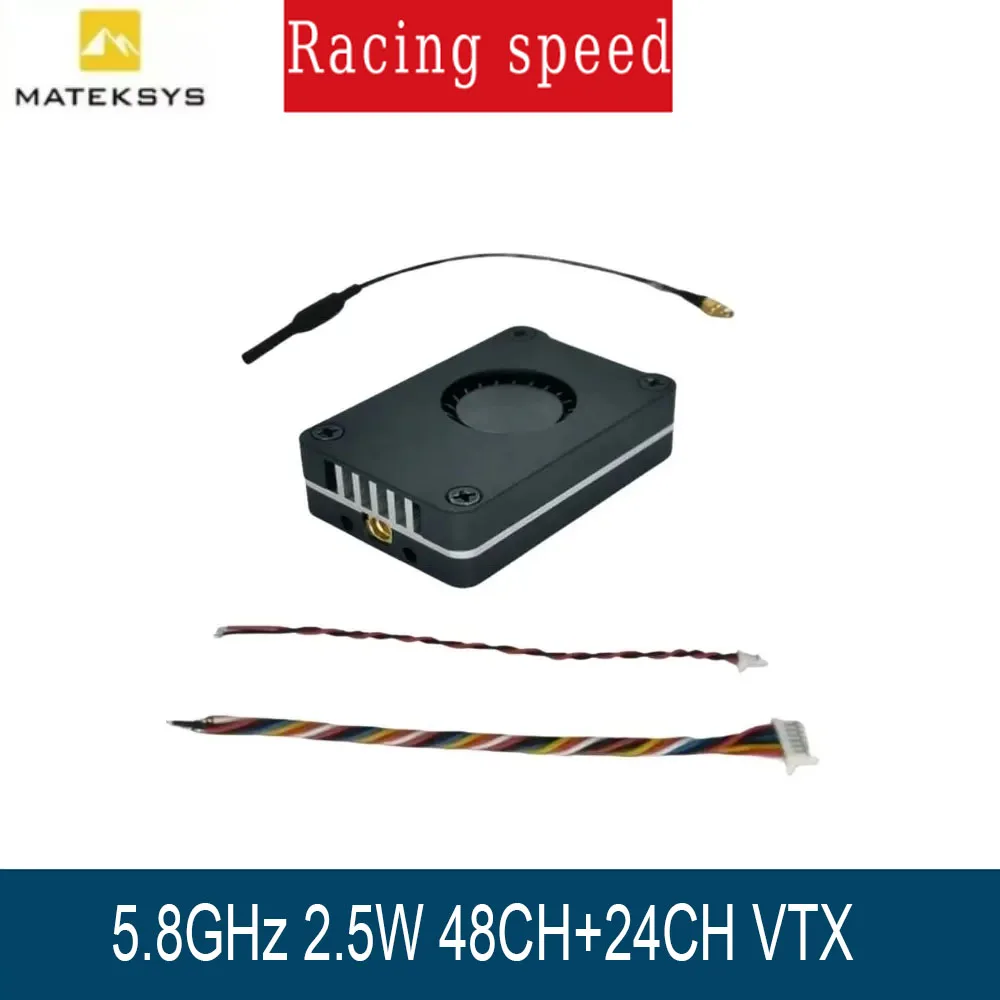 

VTX-F2 5.8GHz 2.5W High Power 48CH VTX Video Transmitter With CNC Shell Micro Turbo Fan 7-36V For RC FPV Long Range Drones