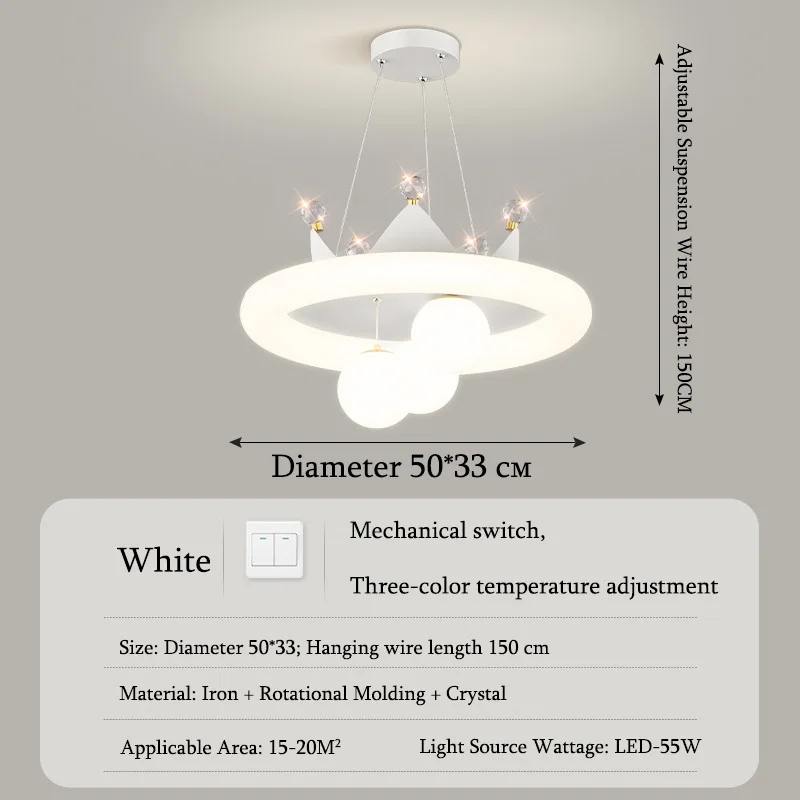 Slaapkamerkroonluchter: Scandinavische creatieve wolkenkroonlamp, geschikt voor meisjesprinseskamers, hoofdslaapkamers en kinderkamers.