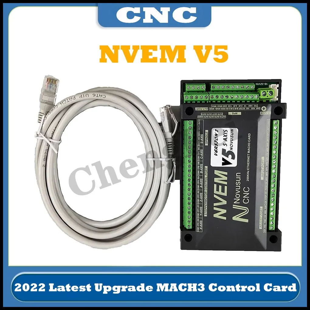 

NEW 2023 Latest CNC motion controller NVEM V5 upgrade 3axis 4axis 5axis 6axis mach3 control card Ethernet interface