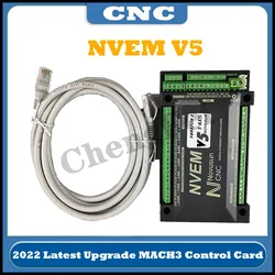 Controlador de movimiento CNC NVEM V5, actualización de 3 ejes, 4 ejes, 5 ejes, 6 ejes, tarjeta de control mach3, Interfaz Ethernet, novedad de 2023