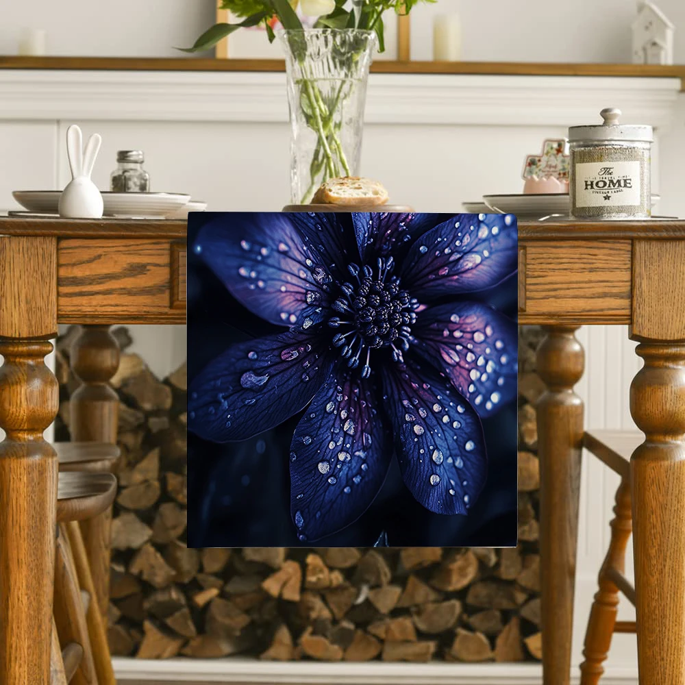 Purple Hyacinth Drops Spring Table Runner Kitchen Dining Decoration Table Runners Holiday Decorations Room Decor