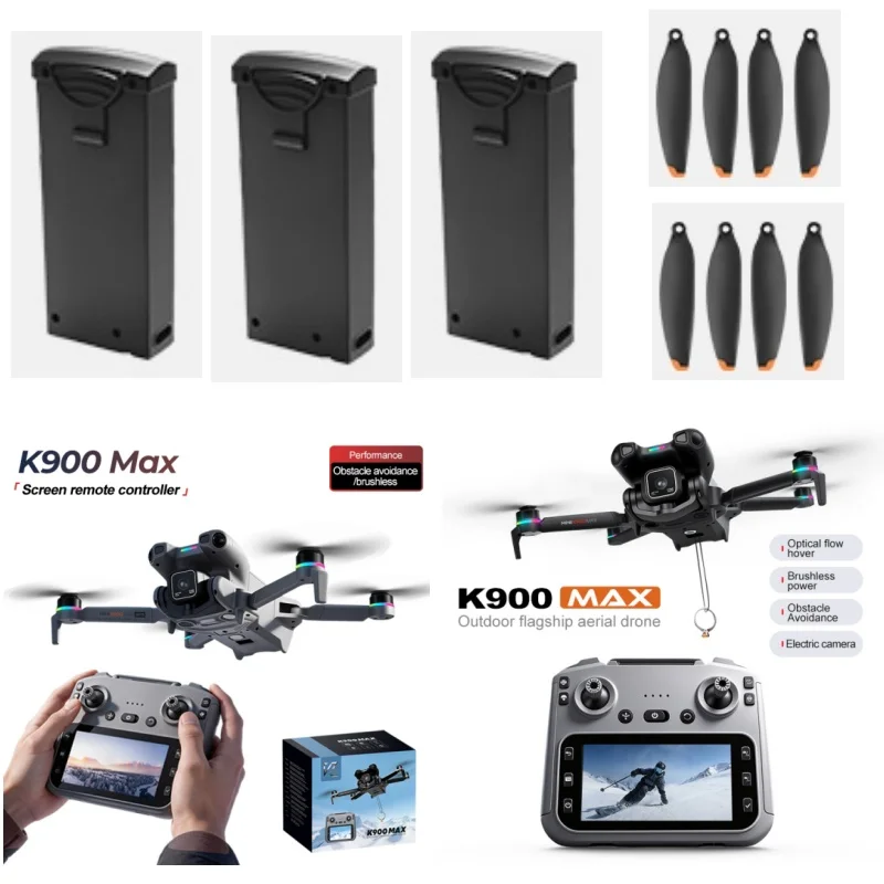 3.7V 1800mah Battery For K900 MAX Drone Battery /Propeller K900 MAX Drone Battery Blades K90 Dron Blades K900MAX RC Dron Battery