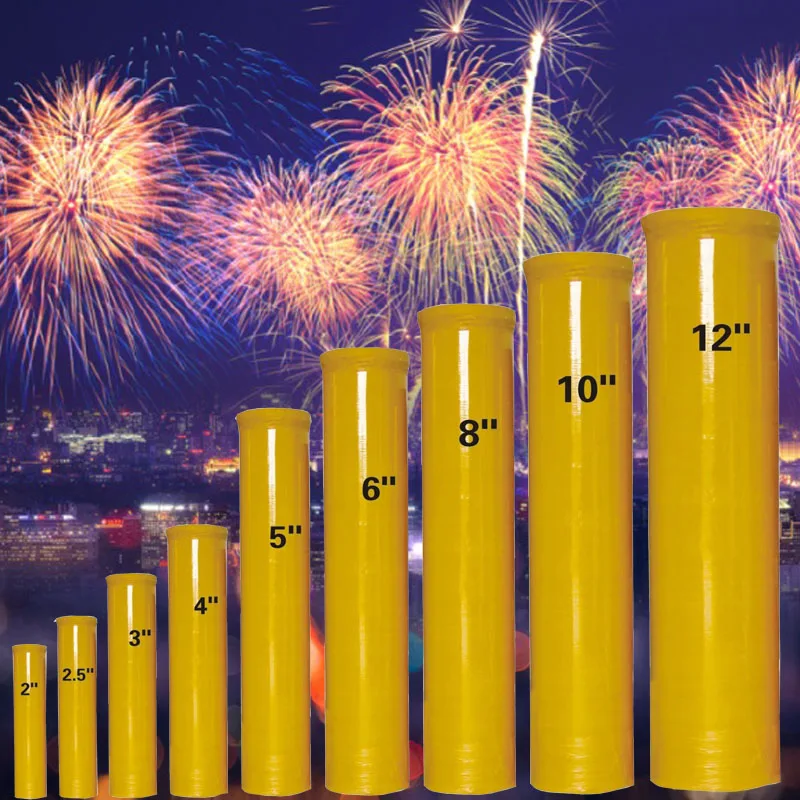 4\'\' Fiber Glass Mortar Tube Display Shell Fireworks Firework Shell for Festival Shows Mortar Tube Shooting Fireworks 4Pcs