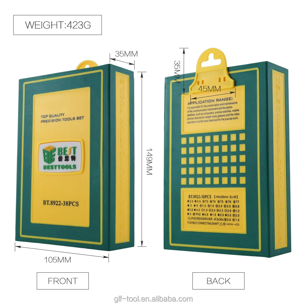New Design BST-8922 38 in 1 Repair tool Kit mini Rechargeable Precision Screwdriver Bit Set Including torx Phillips Pentalobe