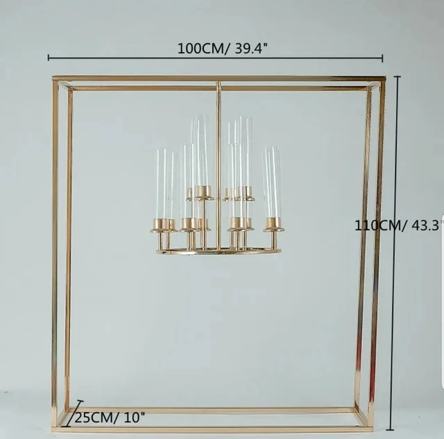 

Gold Metal Candelabra for Wedding Table, Candle Stand, Centerpieces for Party, Vase, Event, DIY Decoration, 2 PCs, 4 PCs