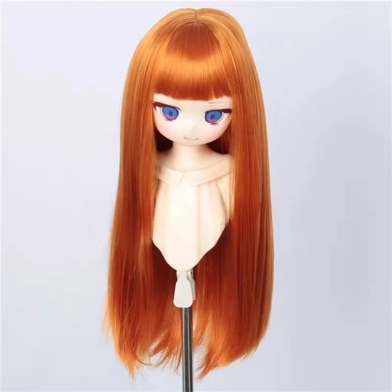 

1/3 Doll's Wig for Bjd Doll Head Circumference 20.5-23.5cm Long Straight Hair with Bangs Dress Up Toys Doll Accessories, No Doll