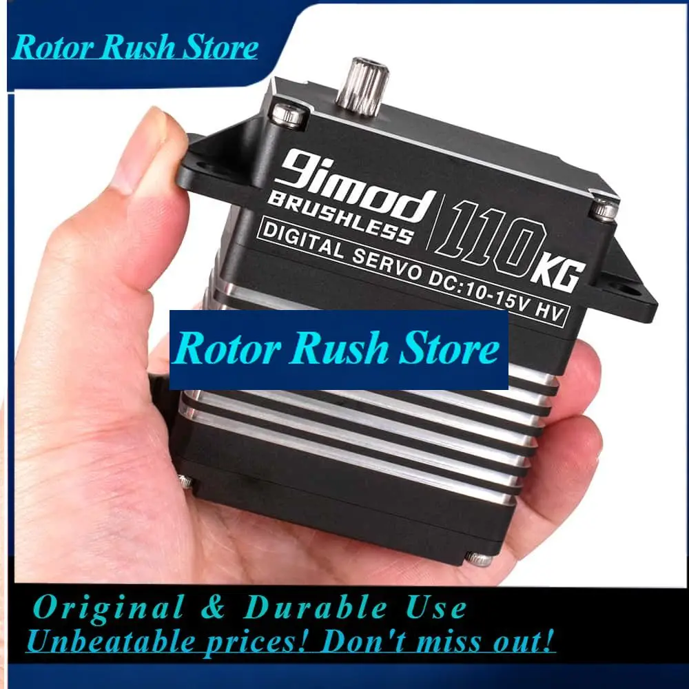 RoRuS110KG Steering Gear Aluminum Casing Digital Brushless High-voltage Waterproof Steering Gear 10V-15V 60° 2BB