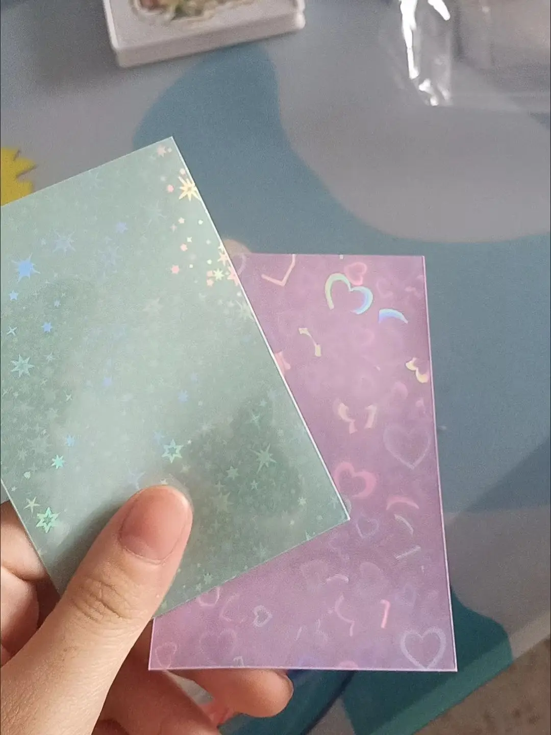50pcs 61x91mm Flash Photocard Holder Photo Card Films Cards Protector Star Frosted Card Cover