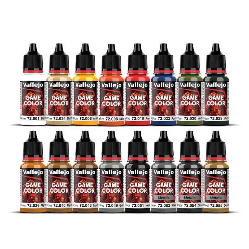 Farba akrylowa Vallejo 18ml GAME COLOR, popularne kolory do fantasy i wargamesów, farba na bazie wody do malowania modeli i hobby. — zdjęcie produktu 3