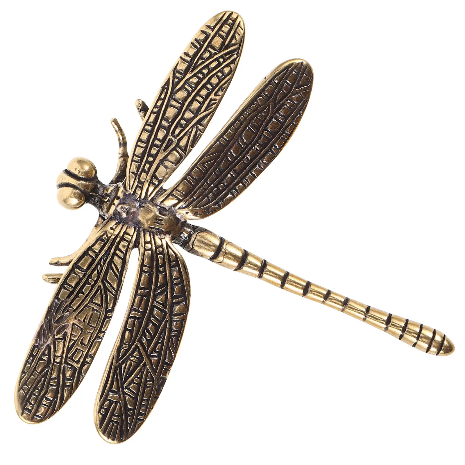 Brass Dragonfly Cabinet Knobs – Vintage Decorative Drawer Pulls for Dresser, Door Handles