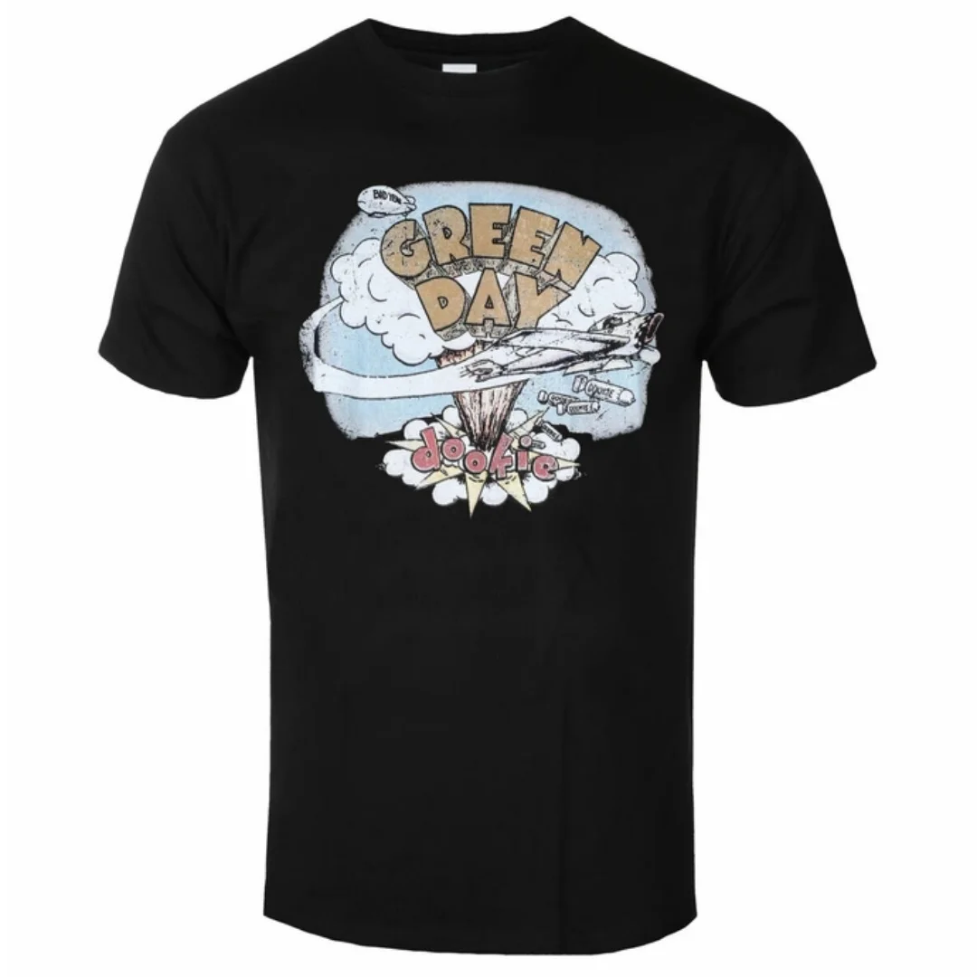 Green Day - Camiseta estampada Dookie - Camiseta diaria estilo banda pop-punk - Adecuada tanto para hombres como para mujeres