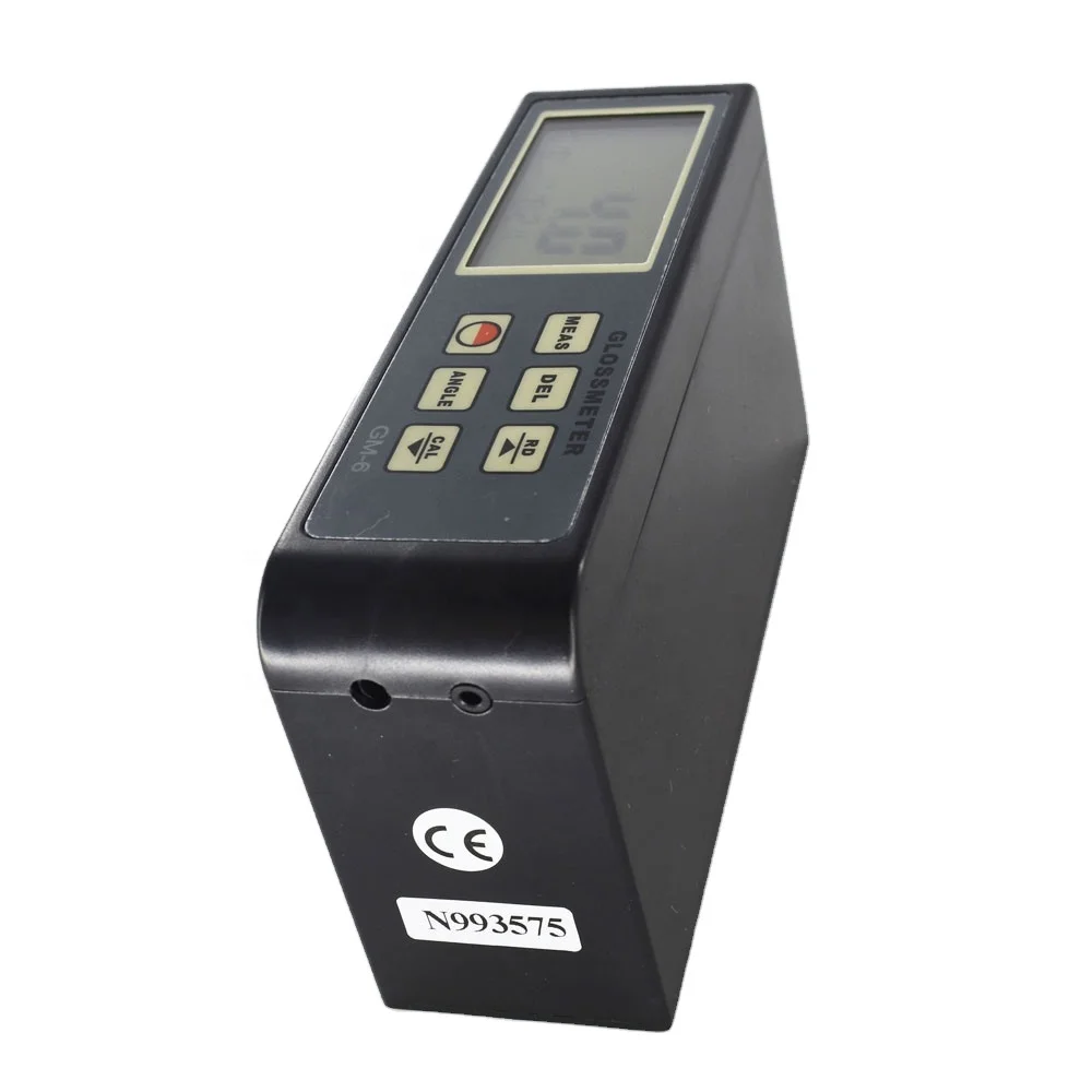 GlossMeter GM-6 60 Degree Measuring Angle Digital Surface Cleaning Gloss Meter Range 0.1~200 Gloss Ink Marble Gloss Tester