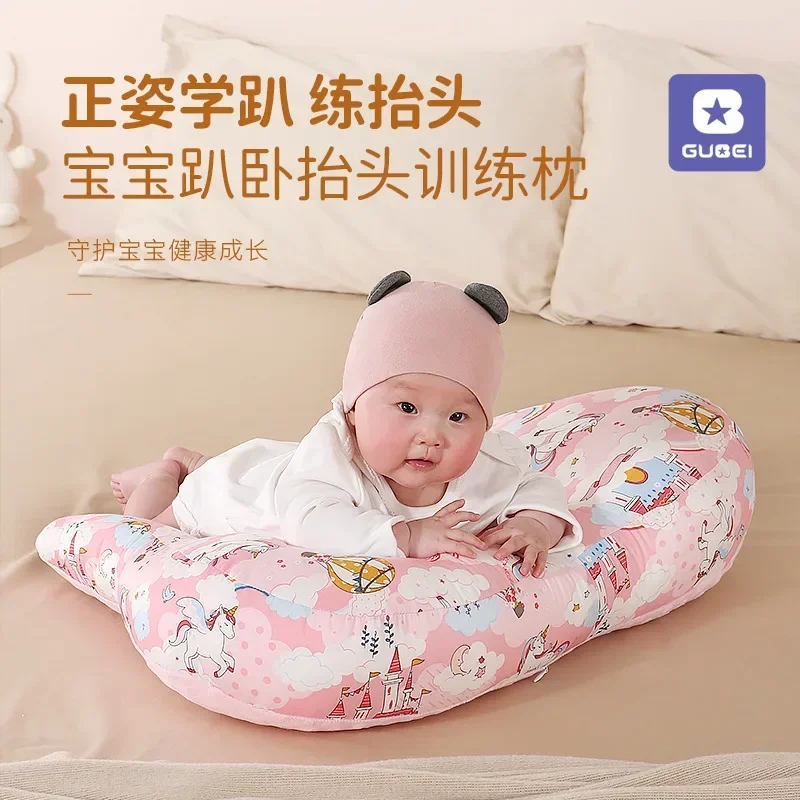 

Baby Prone Pillow Head Up Training Anti Spitting Slope Pad Exhaust Pillow Newborn Feeding Tool Baby Practice