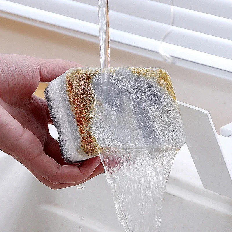 5/10pcs Double-sided Cleaning Sponges Pan Pot Dish-Washing Sponges Household Scouring Pad Kit Tools Kitchen Tableware Brush