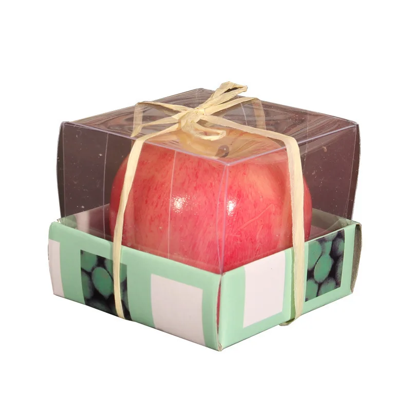Lovely Red Design for Apple Shape Fruit Scented Candles Christmas Eve Gifts Christmas Day Gifts Christmas Creative Home Decor