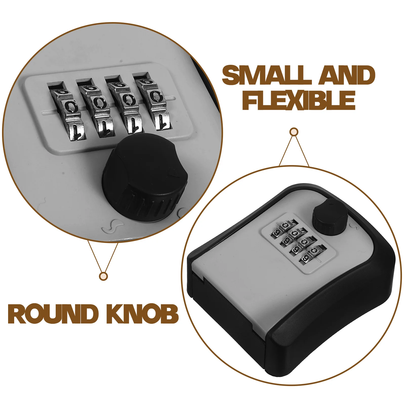 

1pc 3 Key Lock Boxes ABS Material Wall Mount Code Combination Real Management Outdoor Security Storage Boxes