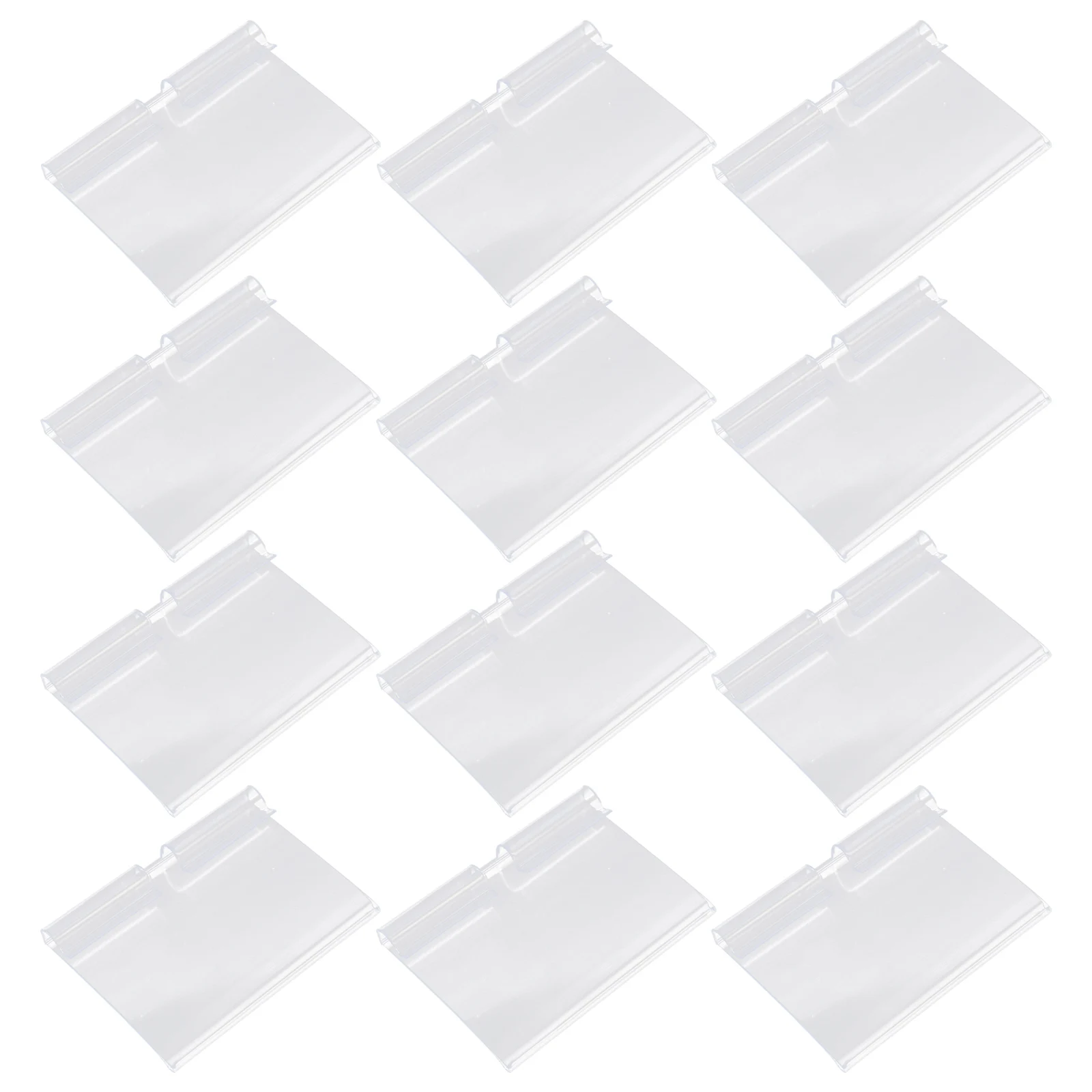 

60 Pcs Price Tag Label Clear Transparent Retail Supermarket Shop Shelf Display Holder Easy Install Use