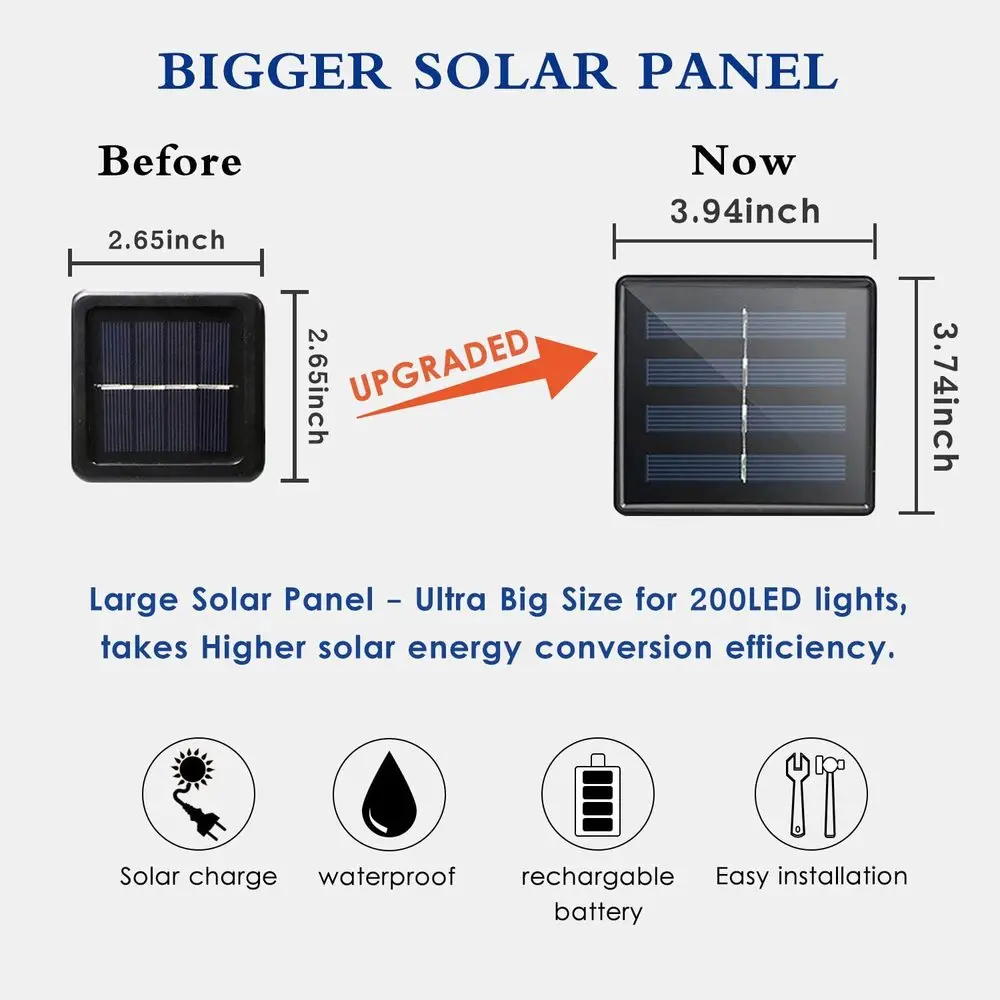 태양광 LED 라이트 야외 램프 50/100/200/300 스트링 라이트, 휴일 크리스마스 파티 방수 패어리 라이트 정원 화환