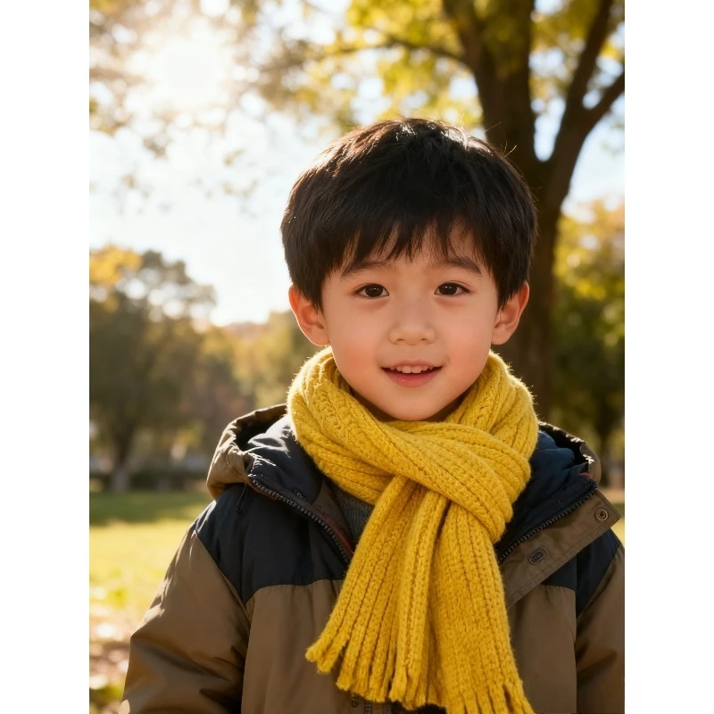 الشتاء الاطفال وشاح لينة متماسكة الرقبة أدفأ للجنسين بلون 2-10 سنة الرضع طفل صبي فتاة وشاح دافئ هدية اكسسوارات