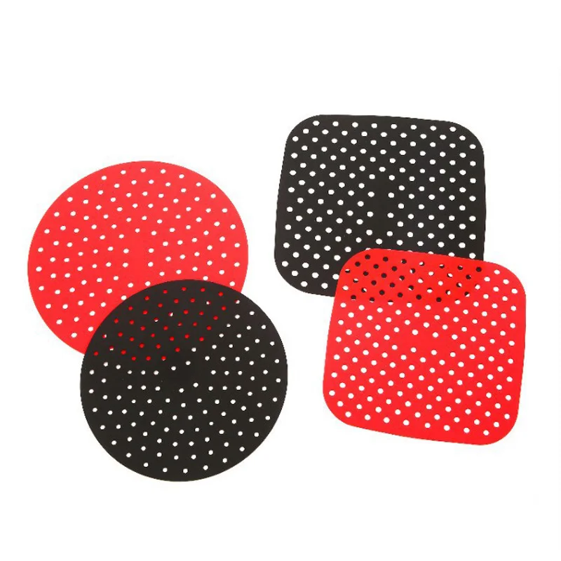 

100Pcs Air Fryer Lined With Silicone Pad Kitchen Accessories Food Steamer Liner Can Be Reused To Prevent Sticking Air Frying Pan