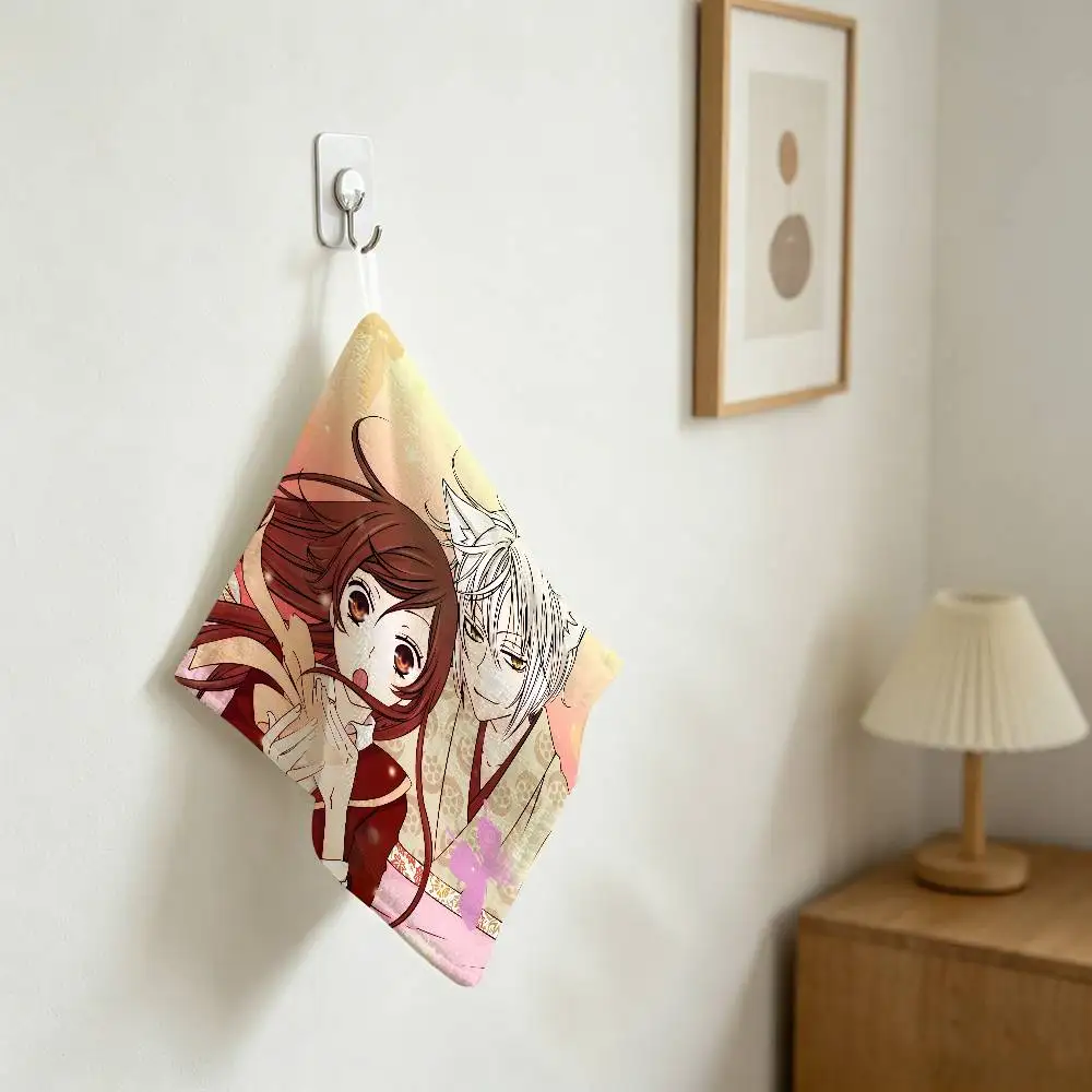 Anime Kamisama Kiss Hanging Style Hand Wiping Towel, Polyester Cotton, Anti-fade for Indoor Kitchen Living Room