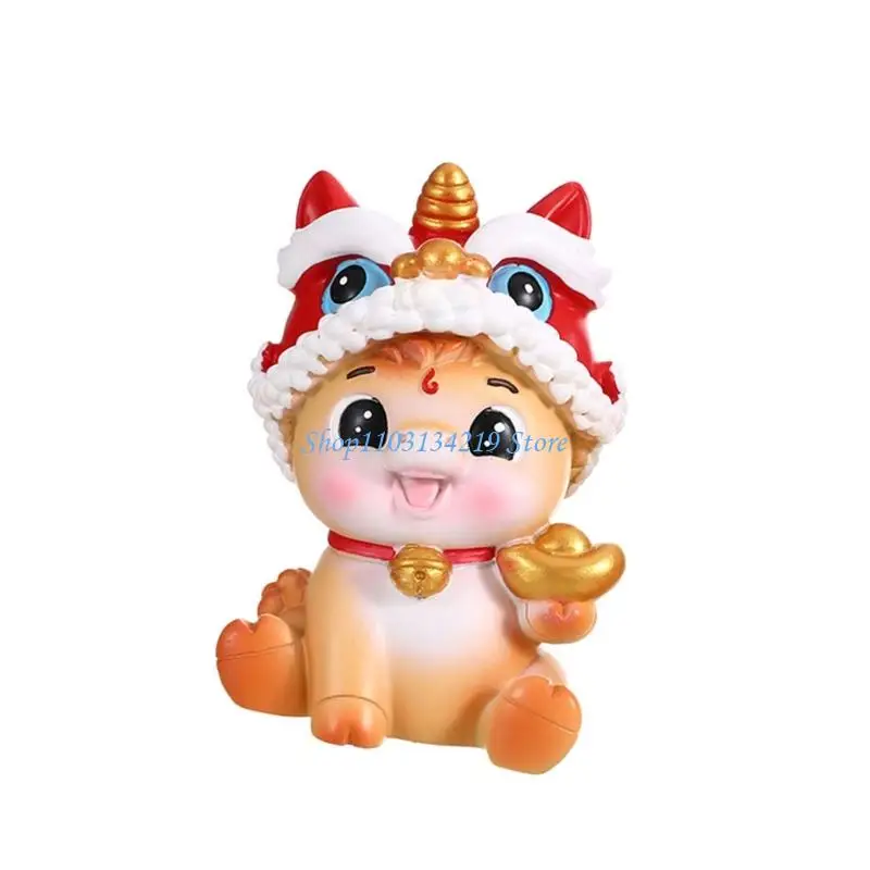 N5KC 2026 سنة من منحوتات الخيول تماثيل الراتنج القابلة للجمع زخرفة الطاولة #3