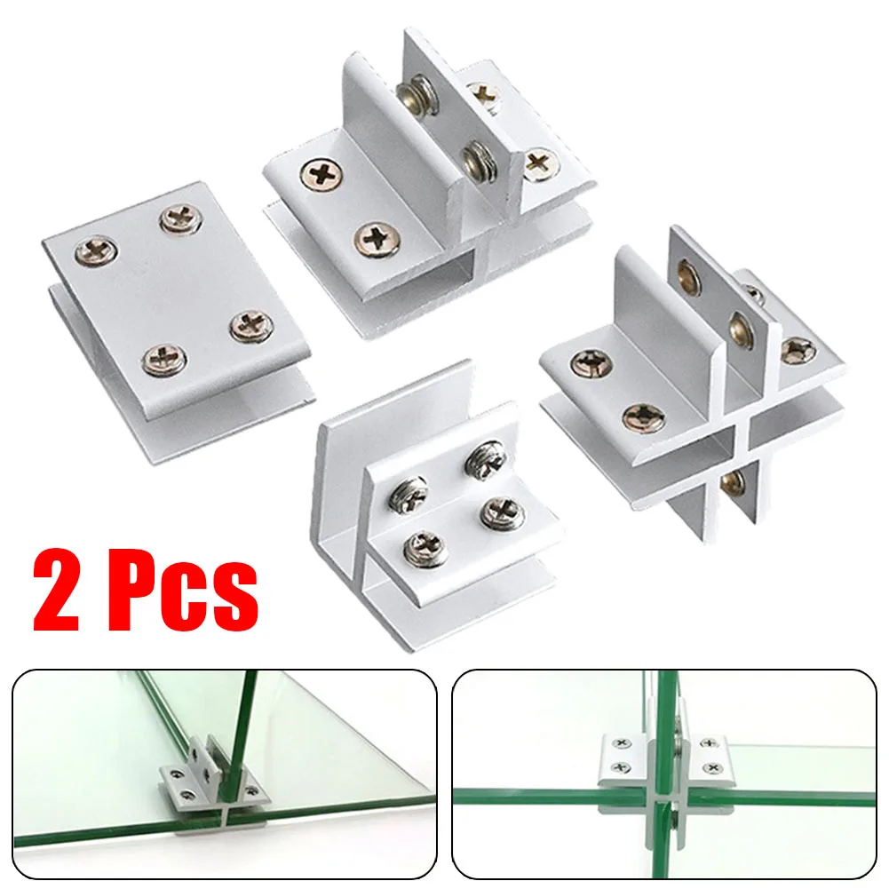 Clamp Clips Glass Clip Hand Tool Accessories 4 Types Aluminium Brackets Aluminum Natural Color Bracket for durable