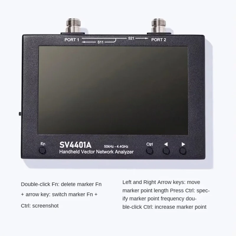 SV4401A 7 Inch IPS Touch LCD 50KHz ~4.4GHz Vector Network Analyzer HF VHF UHF Antenna Analyzer 100DB Dynamic VNA English Version