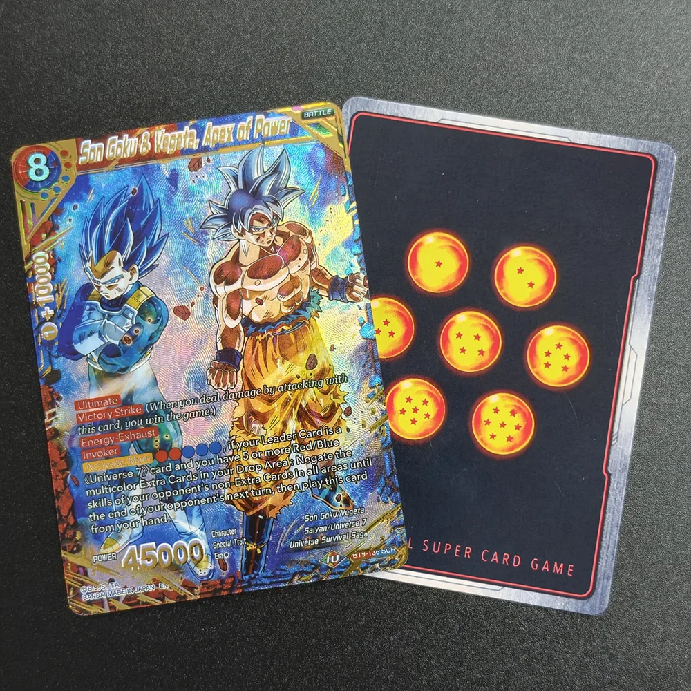 Carta Coleccionable de Anime Proxy Dragon Ball Super Masters BT9 Son Goku & Vegeta Apex of Power Universal Onslaught BT9-136
