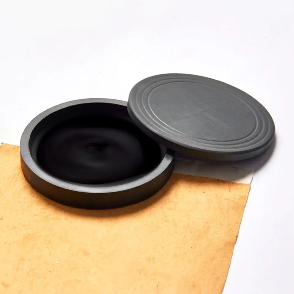 Elegant Natural Stone Inkstone For Yushuihu Calligraphy With Cover Ink Grinding Well Student Art Stationery Essential
