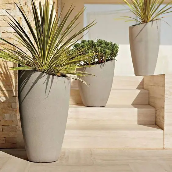 

Hot Sale Coated Stainless Steel Pot Stand Big Flower Vase For Home Or Mall Use For Floor Placing
