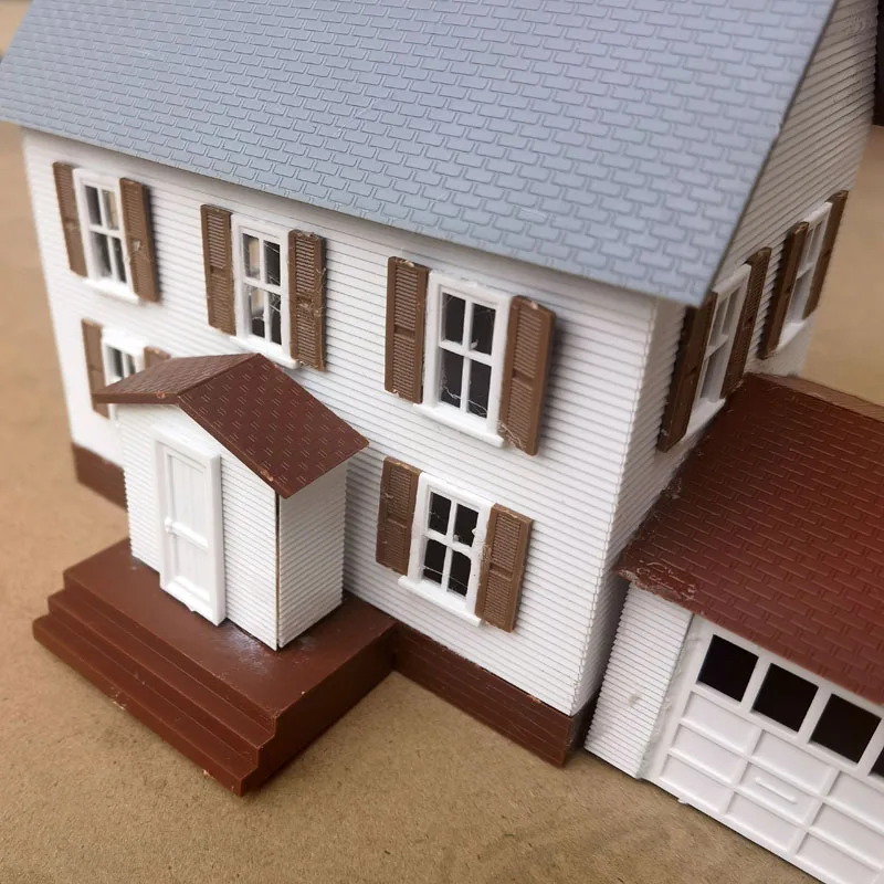 1set 1:87 Ho Scale Model House Model Dwelling Scale Kit American Courtyard Model Building Material Model Train Railway Layout