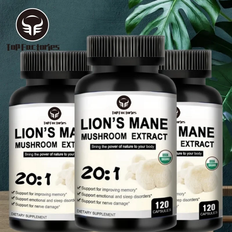 

Organic Brain Booster Puzzle Lion Mane Mushroom Capsules with Absorption Enhancers & Immune Support