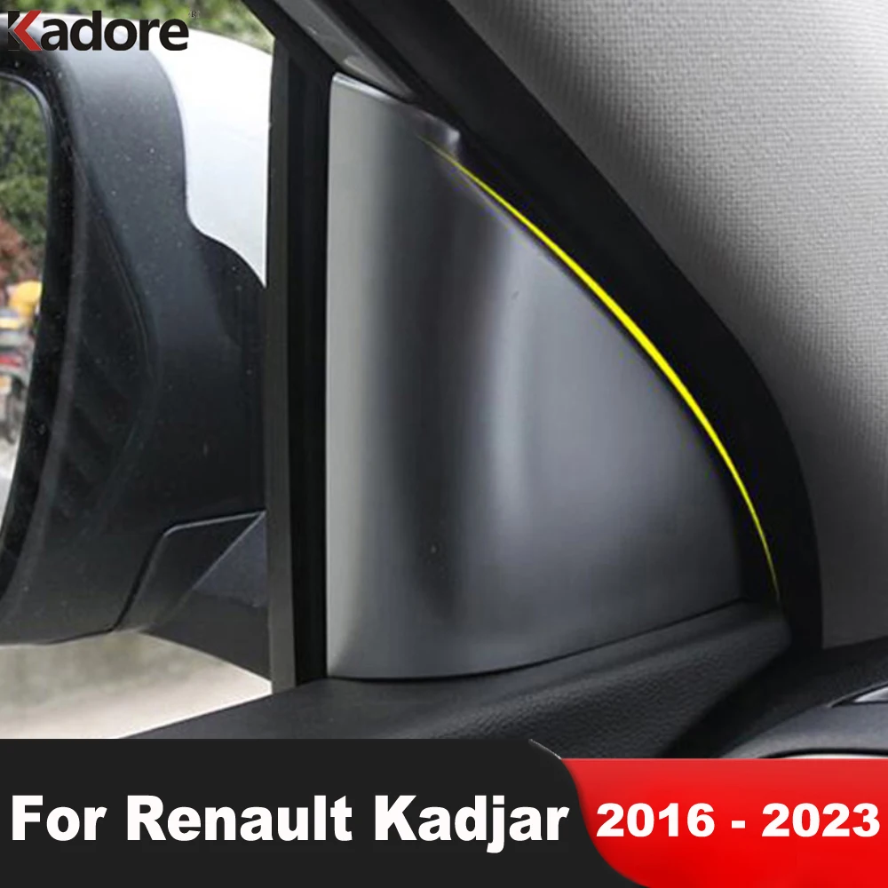 Car Front Door A Pillar Triangle Cover Trim For Renault Kadjar 2016-2018 2019 2020 2021 2022 2023 Matte Interior Accessories