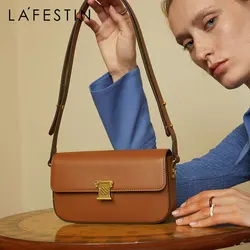 LA FESTIN-Bolso cruzado de cuero para mujer, bolsa pequeña cuadrada de diseñador Popular, a LA moda, novedad de 2023