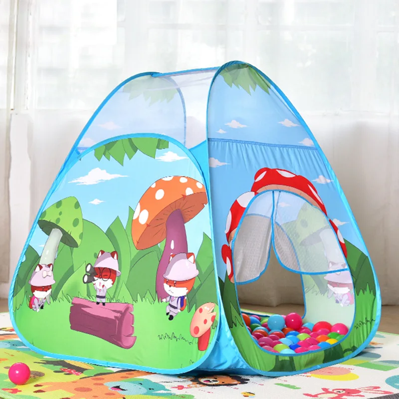 Children Portable Toy Tent Breathable Ball Pool Tent Indoor Outdoor Playhouse Foldable Mushroom Tent Kids Birthday Gifts