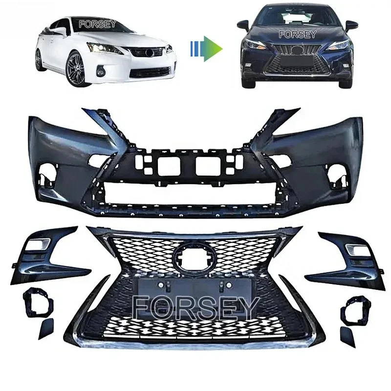 

CT200 2017 Style Front Bumper Auto Car Bodykit Grille Fog Lamp Cover for Ct200 2011-2014