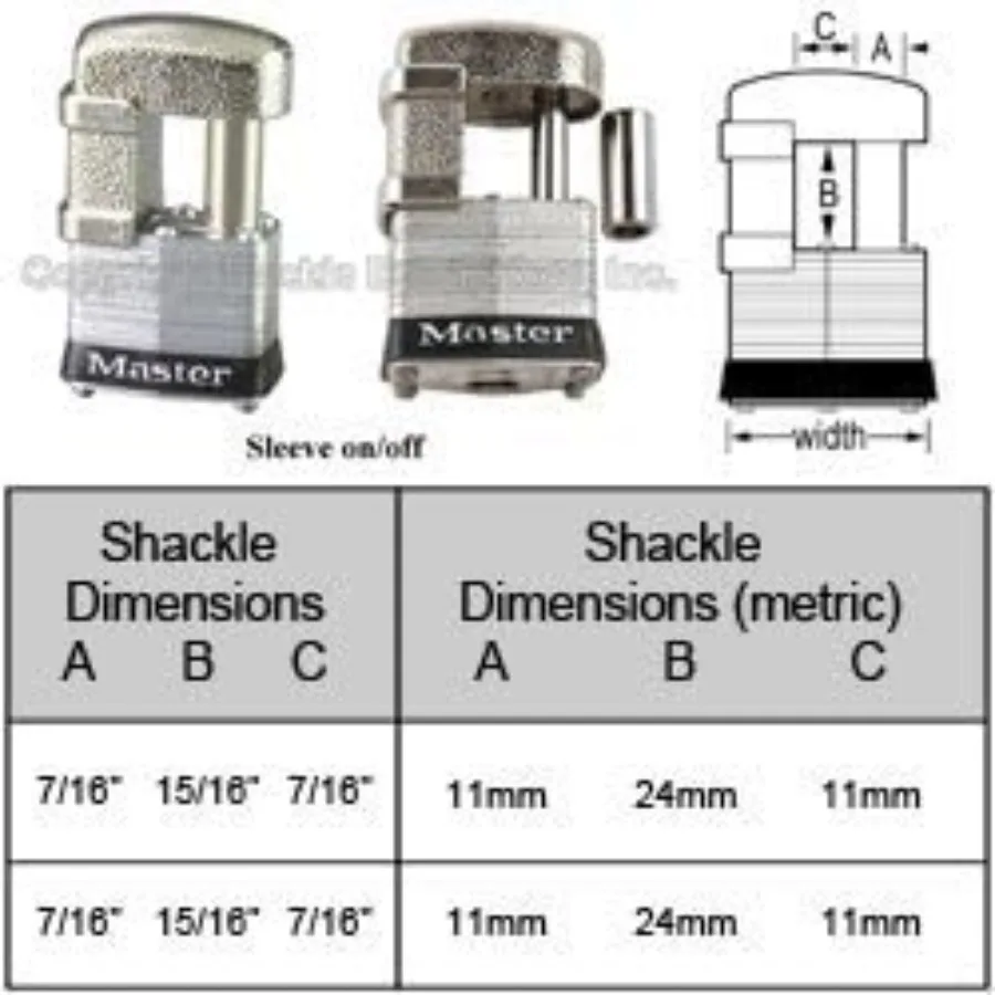 Cadenas multi-usages pour remorque à clé identique 37KA-6, Construction durable en acier inoxydable avec clés assorties pour un identification de stockage sécurisée